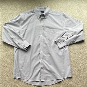 Stafford Men's Gray Button-Down Shirt size 16 32-33